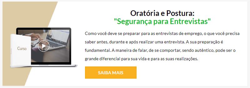 Oratória e Postura EAD - Oratória e Postura: